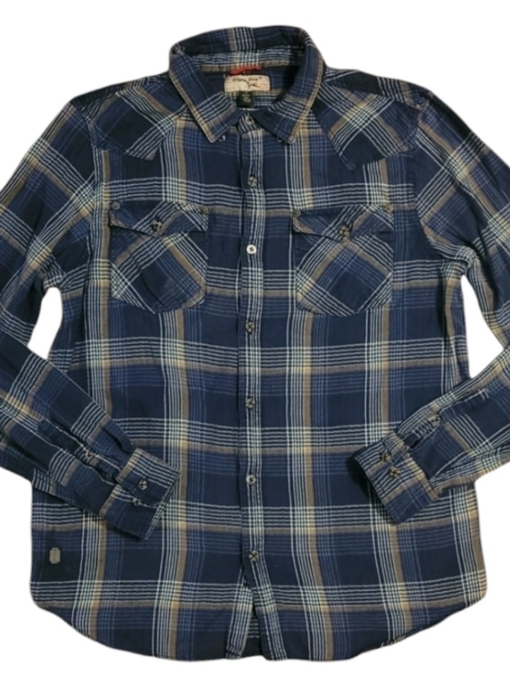 Triple Five Soul Western Style Flannel Shirt Sz L